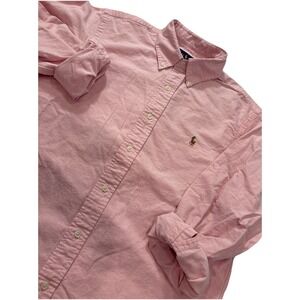 Polo Ralph Lauren Shirt Pink Oxford Button Down Casual Preppy Cotton Men's MED